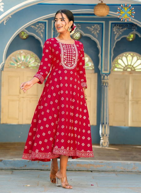 Rangilo Vol 1 By Passion Tree Embroidery Printed Kurtis
 Catalog